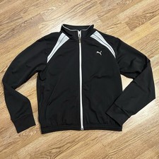 Puma Women  s Track Activewear Jacket Zip Up Black Size M Medium