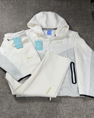 Nike Nocta Tech Fleece Tracksuit Grau/Weiß Seltener Colorway Größe M