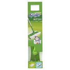 Swiffer Ramasse-Poussière Balai + 8 Feuilles + 3 Lingettes Humides