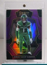 2022 Panini Select - Premier Level Ahmad Gardner #177 Purple Prizm /75 (RC)