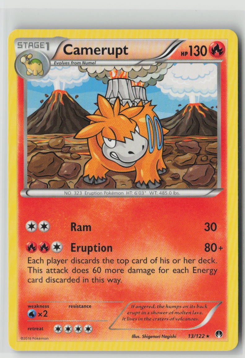 Camerupt 13/122 Rare BREAKpoint Pokemon Lightly Played