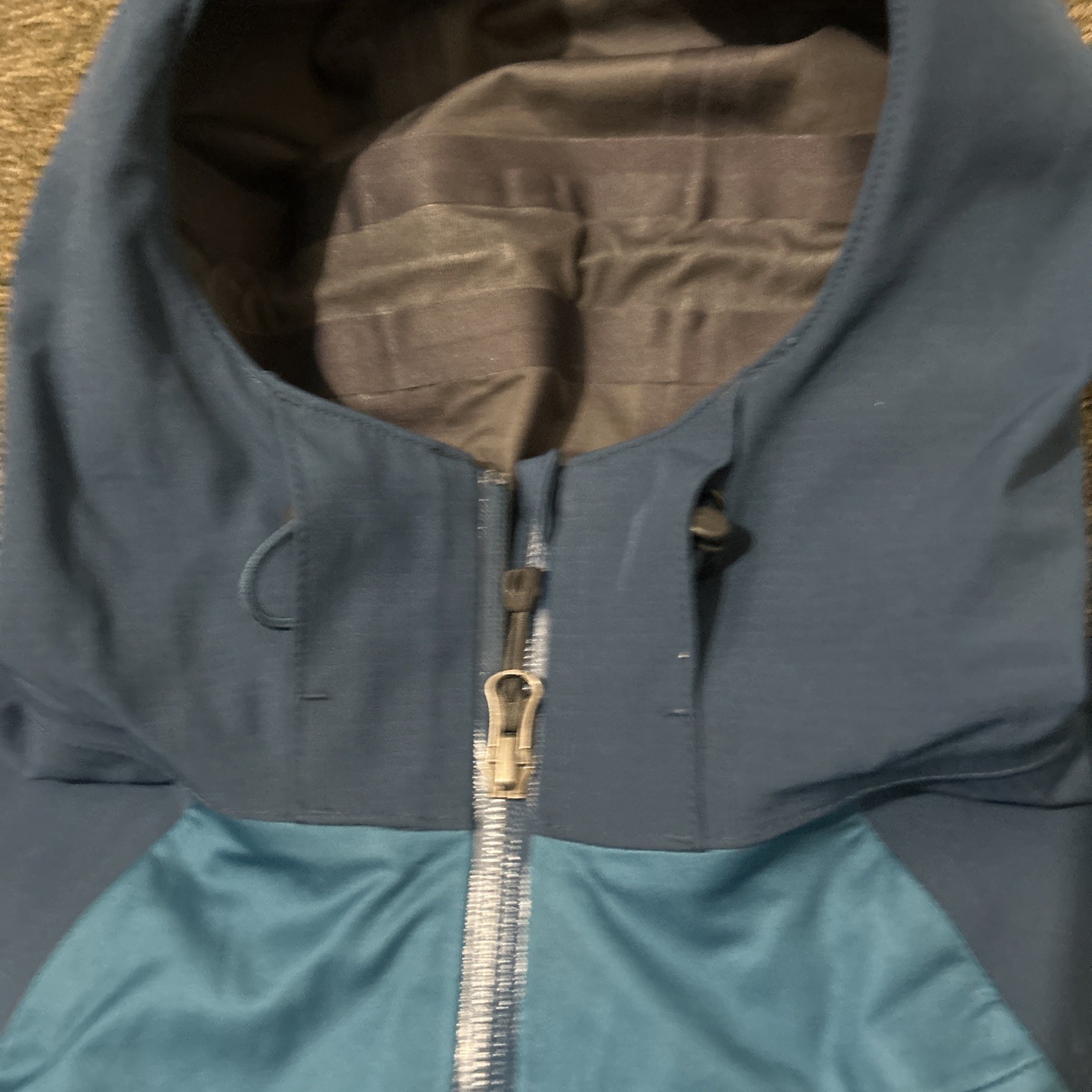 REI E1 Elements Blue Waterproof Rain Jacket Coat … - image 2