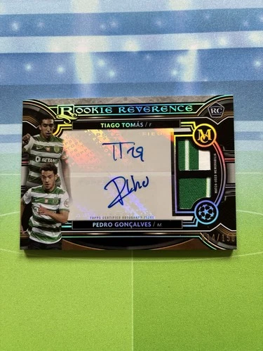 2021-22 Topps Museum UCL Dual Auto Tiago Tomas Pedro Goncalves /150 Sporting CP