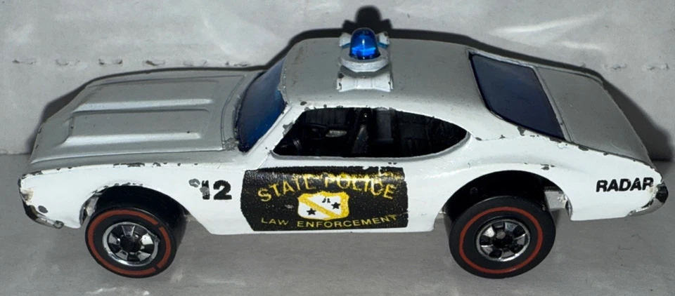 Vintage 1976 Hot Wheels Redline Flying Colors #6963 Olds 442 Police Cruiser EXC! - Image 3 of 4