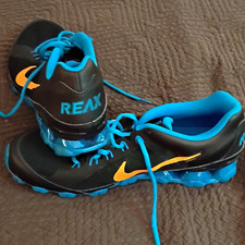 Nike Reax Men's Low Top Athletic Sneaker Lace-Up Black Blue Orange Rubber