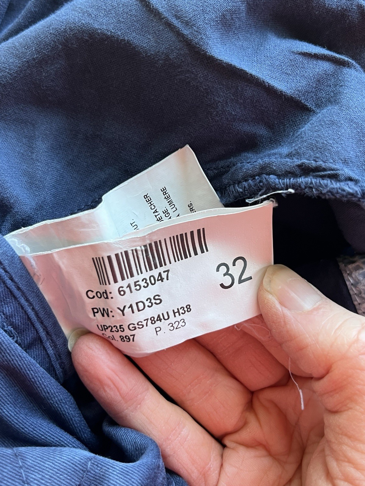 Dondup Chino Trousers Mens Size W32 L33 Navy Cotton Stretch Slim Leg image 10