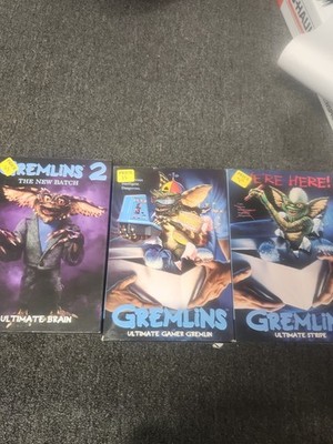 NECA Gremlins 2 The New Batch Ultimate Brain Gamer And Stripe Lot