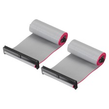 IDC 50Pin Flat Ribbon Cable 2.0mm Pitch FC to FC Connector 30cm Length Grey 2Pcs