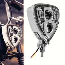 Universal Motorcycle Led Headlight Triangle Headlamp For Harley Honda Yamaha