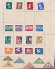 XE77138 Estland ältere Briefmarken auf Albumseite feines Lot MH/gebraucht