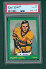 1973 O-Pee-Chee Hockey Card - #155 Butch Goring, PSA 8 NM/MT