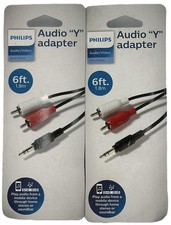 Philips 2-Pack of 6ft  Y-Adapter Audio Cable ...