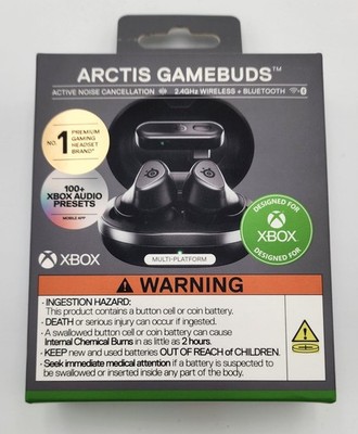 New SteelSeries Arctis GameBuds ANC Wireless Gaming Earbuds Black Xbox / PC