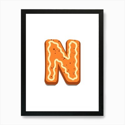 Lebkuchen Weihnachten Buchstaben Leben gerahmtes Wandbild Poster Leinwanddruck Bild