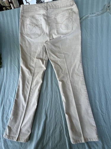 Chico’s Platinum Ultimate Fit Slim Leg Beige Jeans Size 3 Reg Flaw - Bild 2 von 11