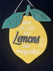Lemon Plaque Resin Kitchen Decor When Life Gives Lemons Make Margaritas Sign CB — photo 1