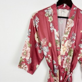 Flora Nikrooz Womens Arisa Sexy Sleepwear Kimono Robe Rosewater Size XS/S