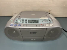 Sony CFD-S01 AM/FM Radio Boombox CD-R/RW & Cassette Player Tested Works 