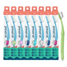 Adult Manual Toothbrush Soft Bristles Recycled Plastic 8 Pack