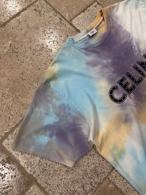 Celine x Hedi CELINE 21SS STUDDED LOGO TEE XS Slimane Studded Logo