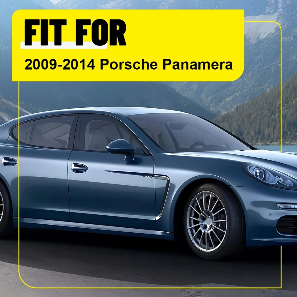 Postes de pilar negros para Porsche Panamera 2009-2016 kit de 4 piezas de cubierta de puerta 4-40X Foto 4 de 4