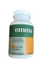 100% ORIGINAL Emma Gut Health Gas and Bloating Relief, 60 Capsules, HBA1