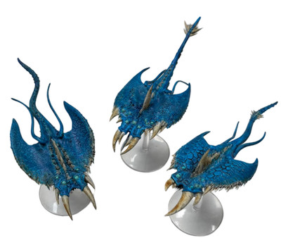 Warhammer 40K AoS 3x Screamers of Tzeentch bemalt Games Workshop Dämonen