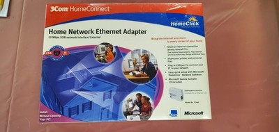 3com Home Network Ethernet Adapter, Model 3C460, Vintage, Retro, New in Box