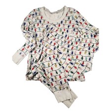 Hanna Anderson 100 Organic Cotton Holiday Lights Pajama Set Size M/L