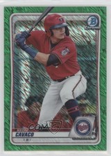 2020 Bowman Chrome Prospects Green Shimmer Refractor 17/99 Keoni Cavaco n1u