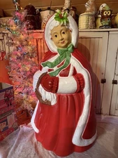 Blow Mold  Christmas Mrs. Claus General Foam Mold Newly Made In U.S.A. 40”