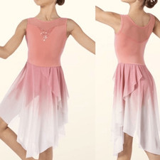 Dance Costume lyrical pink peach maxi dress Just Around Riverbend 14127 LC child