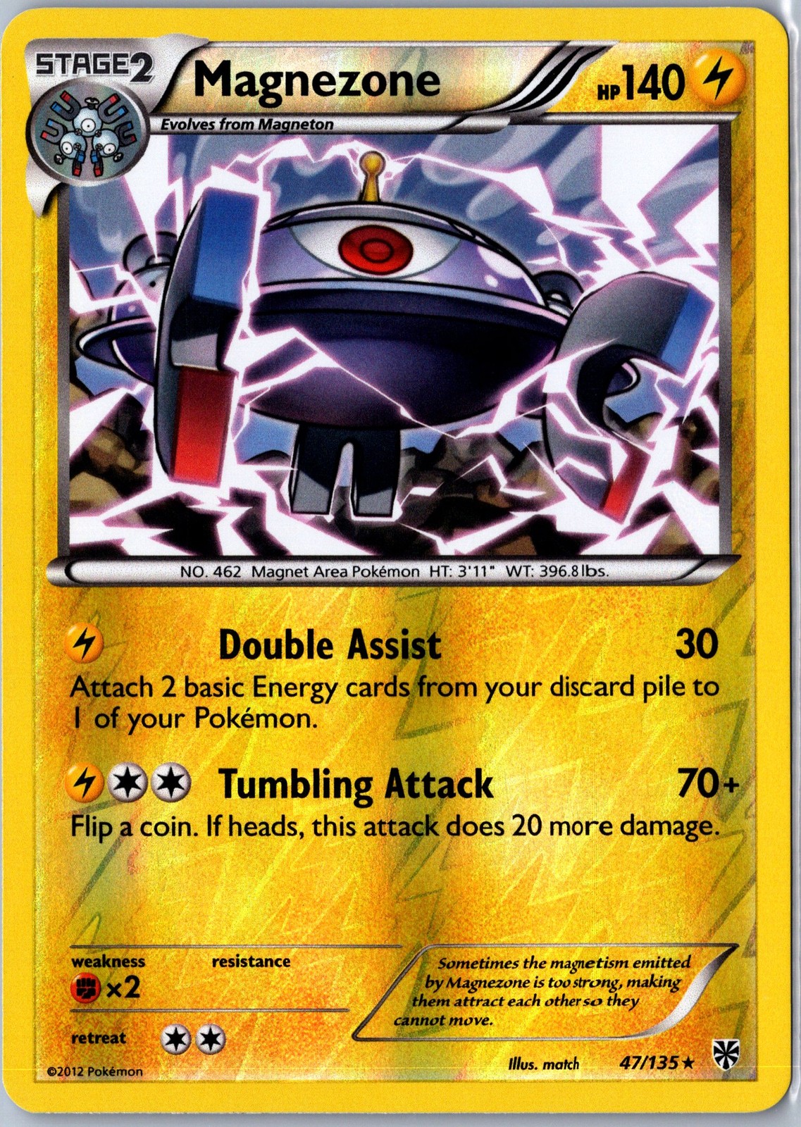 Plasma Storm #47/135 Magnezone Reverse Holo - NM