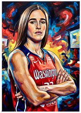 SONIA CITRON * Washington Mystics * BASKETBALL * Illustrated Art Card * ATC ACEO