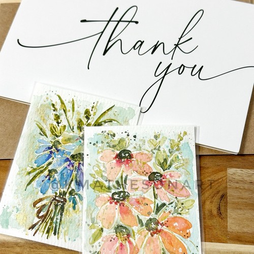 ACEO 2.5" x 3.5" Original Watercolor Art by Katina Matheson Pumpkin Fall Orange - Picture 3 of 3