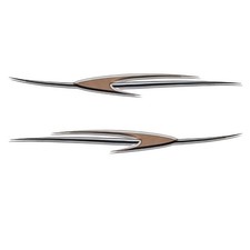 Boat Graphic Decal Brown Black 104 X 12 Inch Vinyl Pair Boat Graphic Decal Brown Black 104 X 12 Inch Vinyl Pair