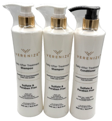 Verenize Daily After Treatment 2 Shampoo And 1 Conditioner 500mL Pack of 3