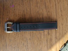 New Zuludiver Maverick 20mm Black Red Sailcloth Quick Release Watch Strap 6A755