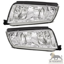 für Skoda Fabia Scheinwerfer Links Rechts Set 99-08 H7/H3 Chrom Modelle 6Y2 6Y3