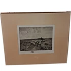 Antoine Monnier On The Dunes Sheep Shepherd Signed Etching Print - Preloved