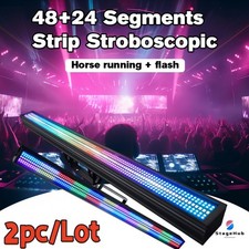 2/DJ Disco RGBW 720pc 24+48 Led Strobe light DMX512 Stage Pixel Effect Flash Bar