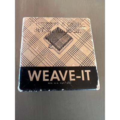Fiber Arts Donar Mini Weave-It Pin Loom Textile 3x3 Brown Wood Vintage w/Box