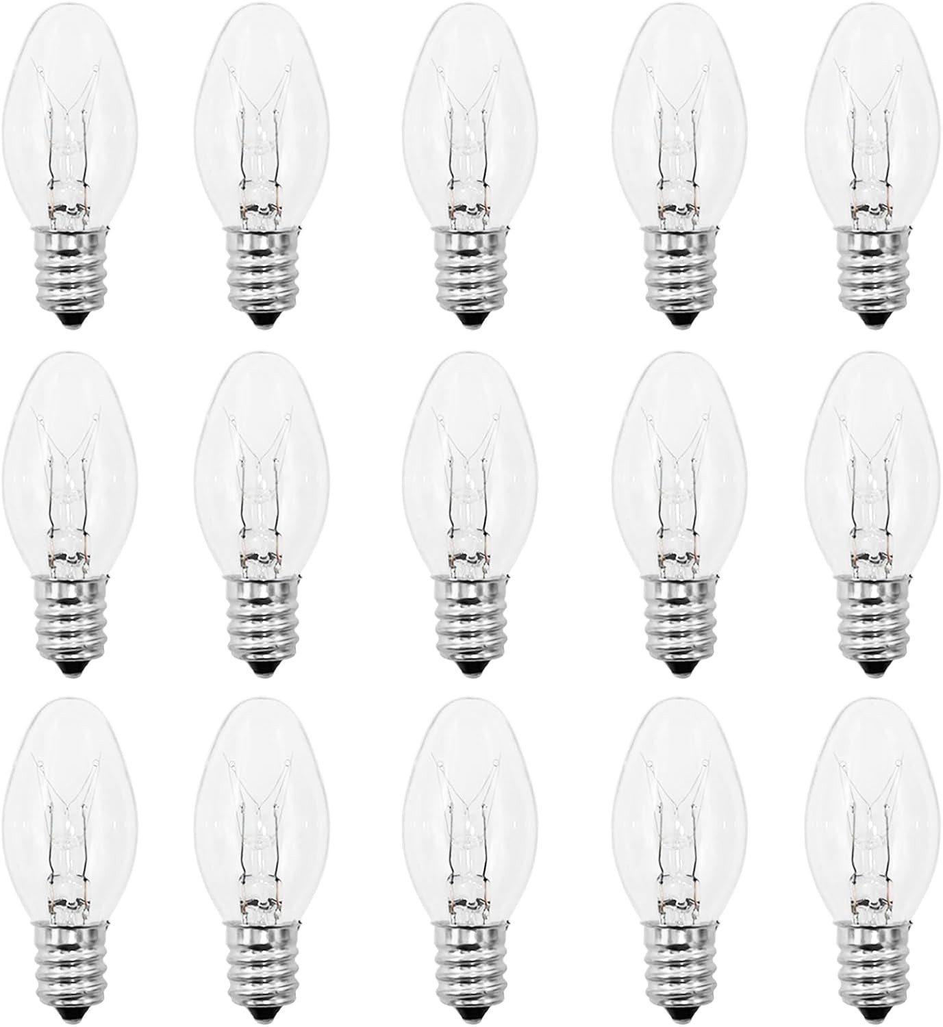 4 Watt 15 Pack E12 Base Dimmable Plug In 2700k Warm White