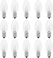 Night Light Bulbs 4 Watt 15 Pack E12 Base Dimmable Plug in 2700k Warm White