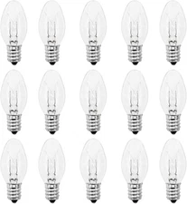 Night Light Bulbs 4 Watt 15 Pack E12 Base Dimmable Plug in 2700k Warm White 