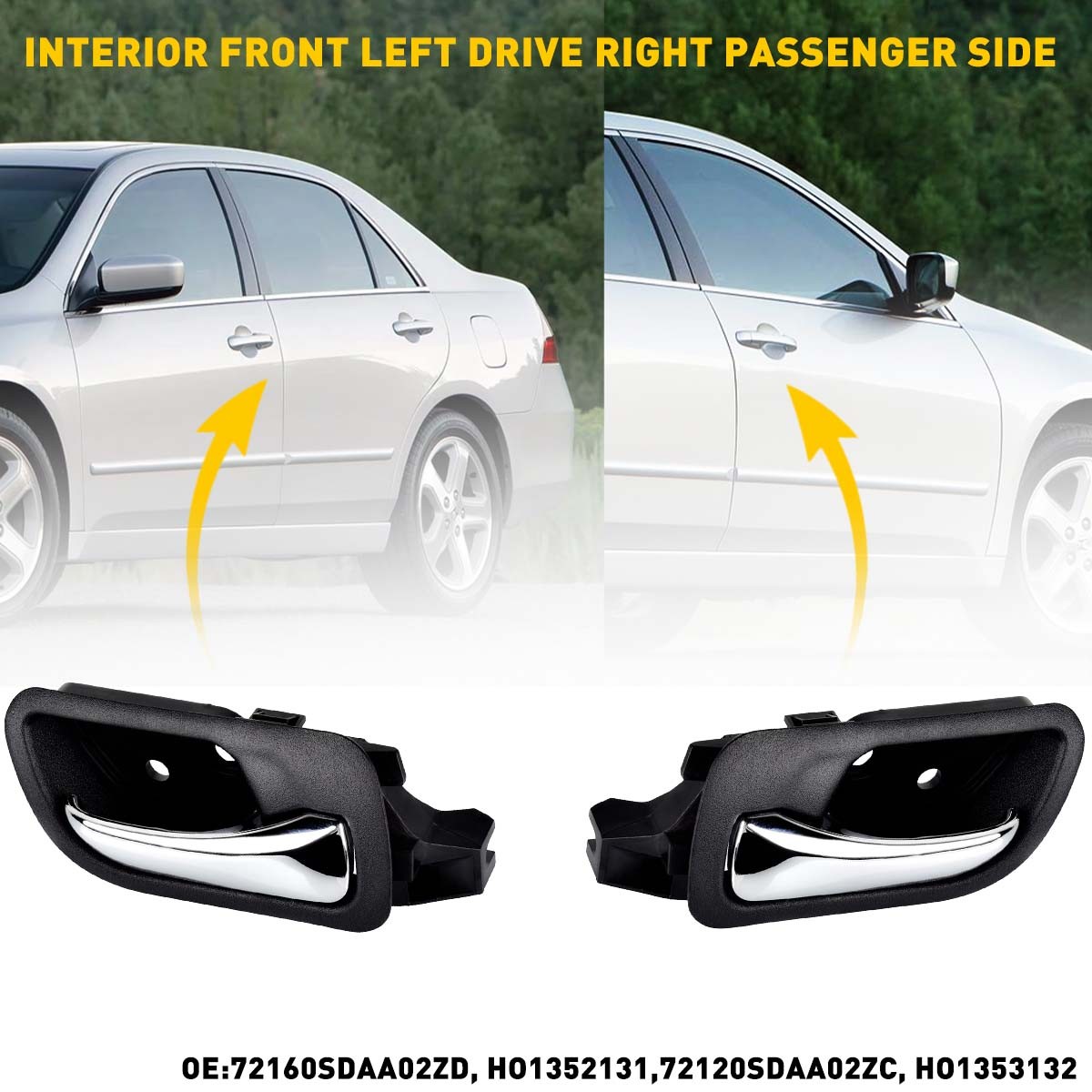 Inner Door Pull Handle Front Left Right Car Accessories For 03-07 Honda Accord H