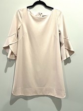 Vince Camuto Light Blush Pink Bell Sleeve Sheath Dress Size 8