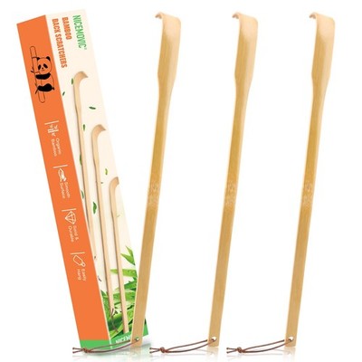 NICEMOVIC 3 Pack Wooden Bamboo Back Scratcher for Men Women Adults, Gifts for...