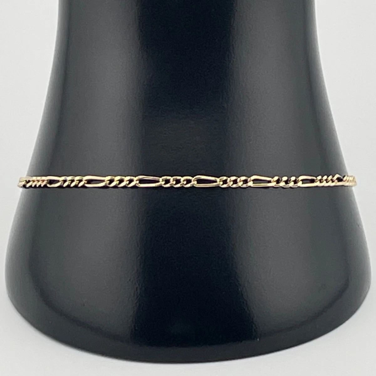 9ct Yellow Gold Figaro 3+1 Link Bracelet 20.3cm Length 2mm Wide 2.00 Grams