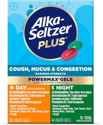 Alka-Seltzer plus Maximum Strength Cough, Mucus & Congestion, Day + Night Powerm